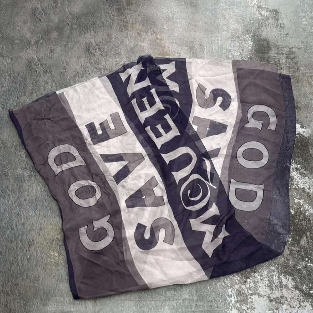 Alexander McQueen “God Save McQueen” Silk Scarf A/W 2011. Purple Union Jack